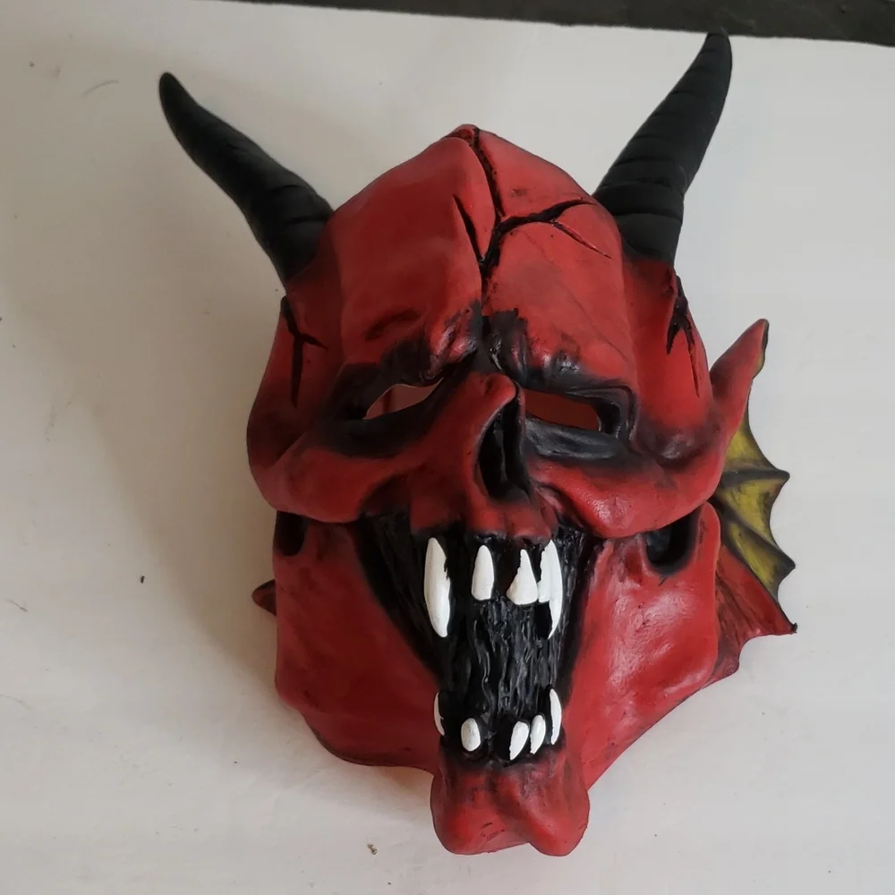 Halloween Face Mask Demon Purge Satan NWOT